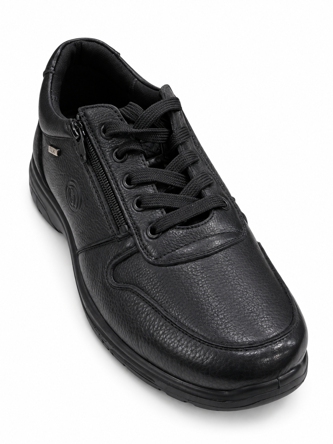 Blucher piel impermeable con cremallera ancho especial hombre se adapta plantilla ortopédica