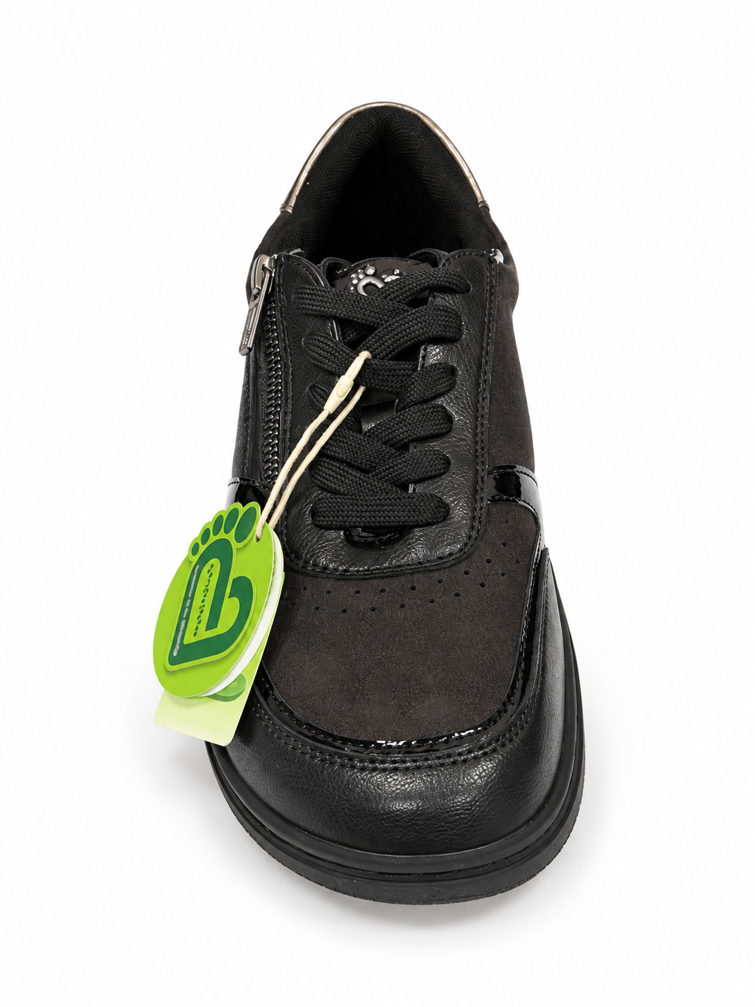 Deportiva blucher barefoot con cremallera ancho especial mujer se adapta plantilla ortopédica