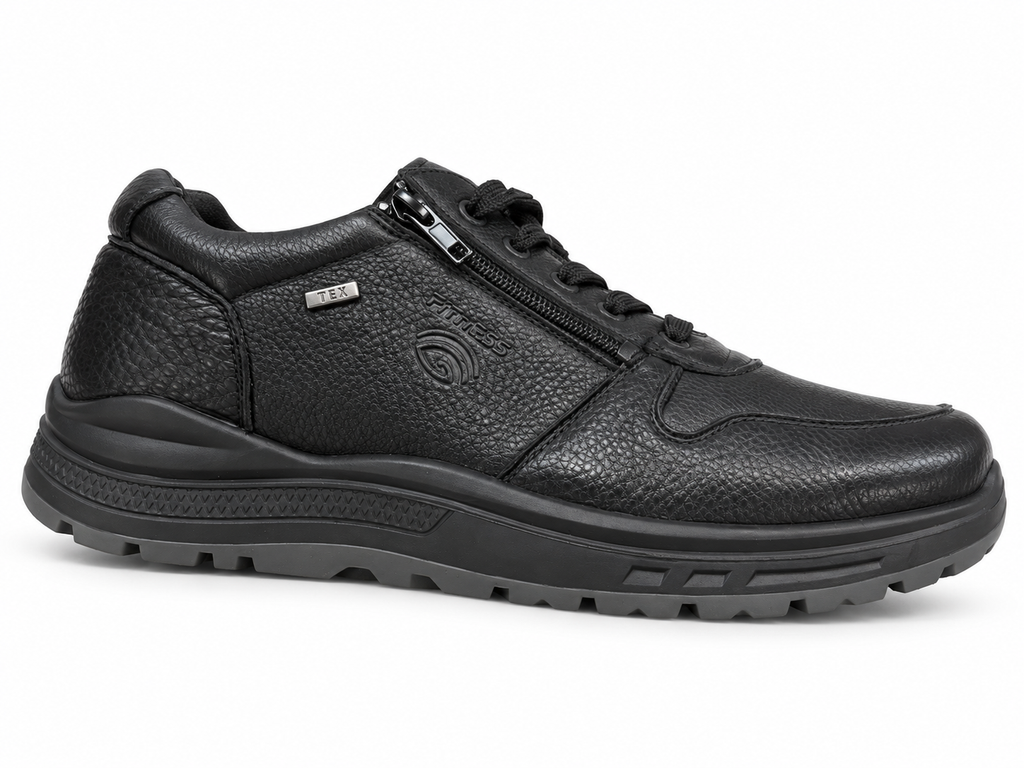 Blucher piel impermeable con cremallera ancho especial hombre se adapta plantilla ortopédica