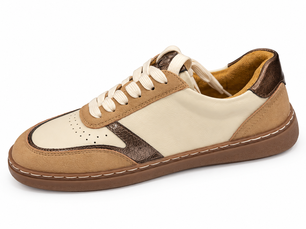 Deportiva blucher barefoot con cremallera ancho especial mujer se adapta plantilla ortopédica